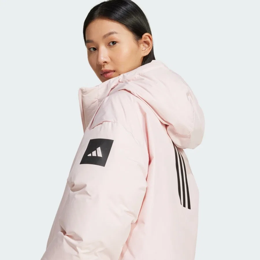Пуховик с длинным рукавом Myshelter Down Parka adidas, Розовый — фото 4
