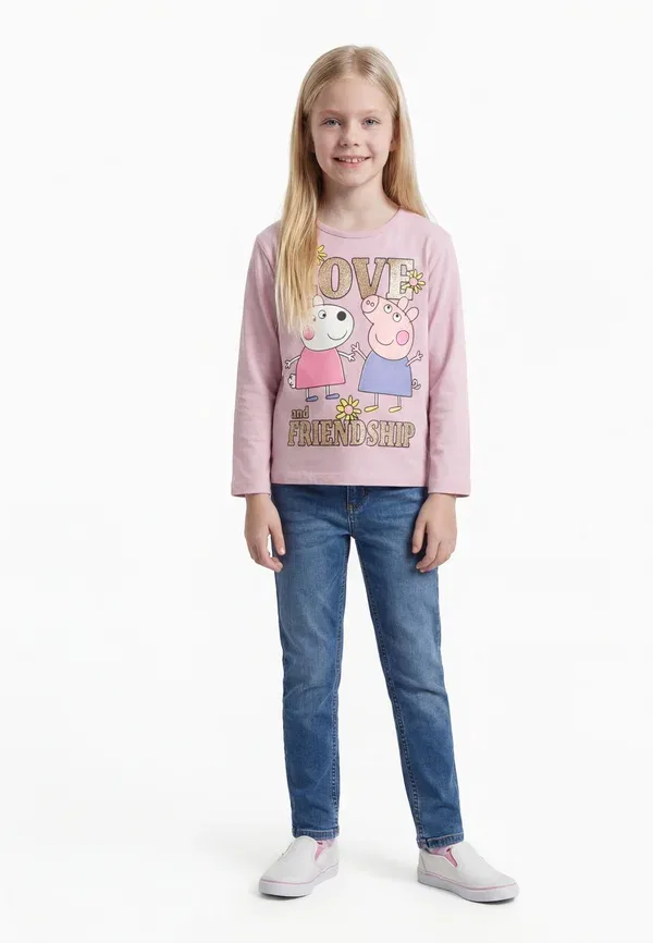 Футболка с длинным рукавом с принтом Peppa pig, Name It, Dawn Pink, розовый