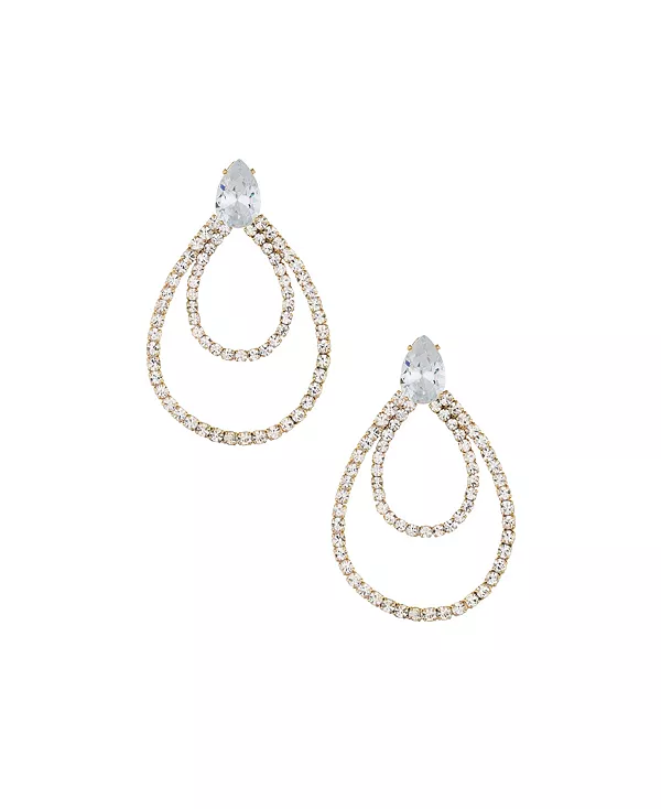 

Серьги Crystal Serenity с покрытием из 18-каратного золота Ettika, gold