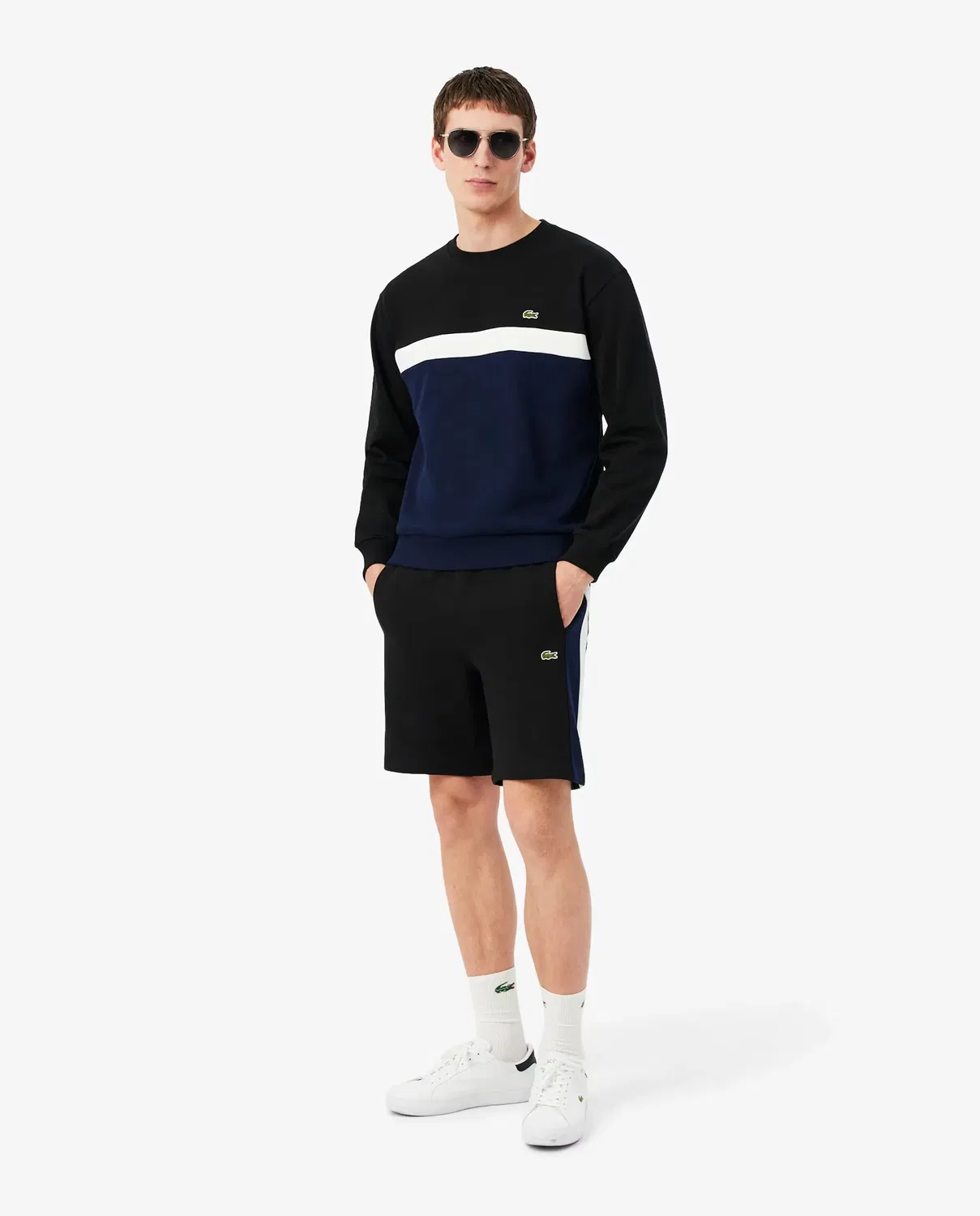 Мужские шорты из хлопка с принтом Lacoste, Negro