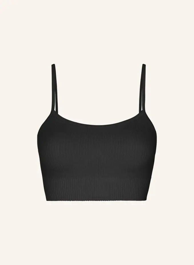 

Спортивный бюстгальтер в рубчик Snocks, черный