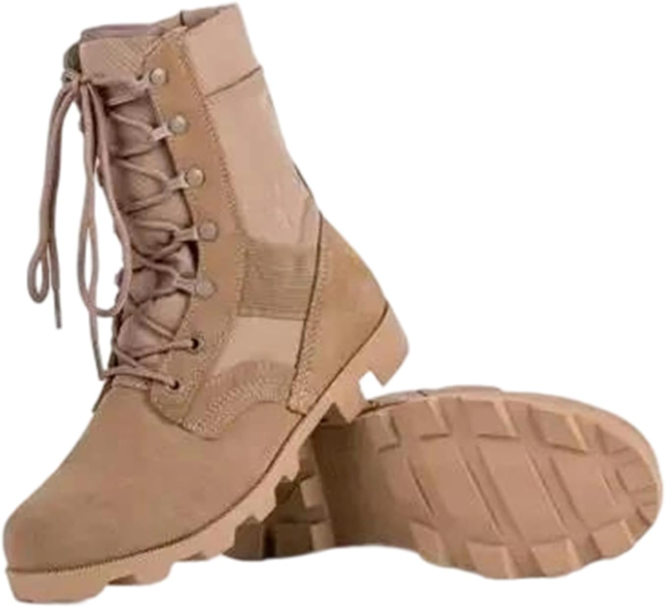 

Мужские высокие армейские тактические ботинки Alloaone из канвы и ПУ, водонепроницаемые, дышащие, для джунглей и активного отдыха на открытом воздухе, Sand