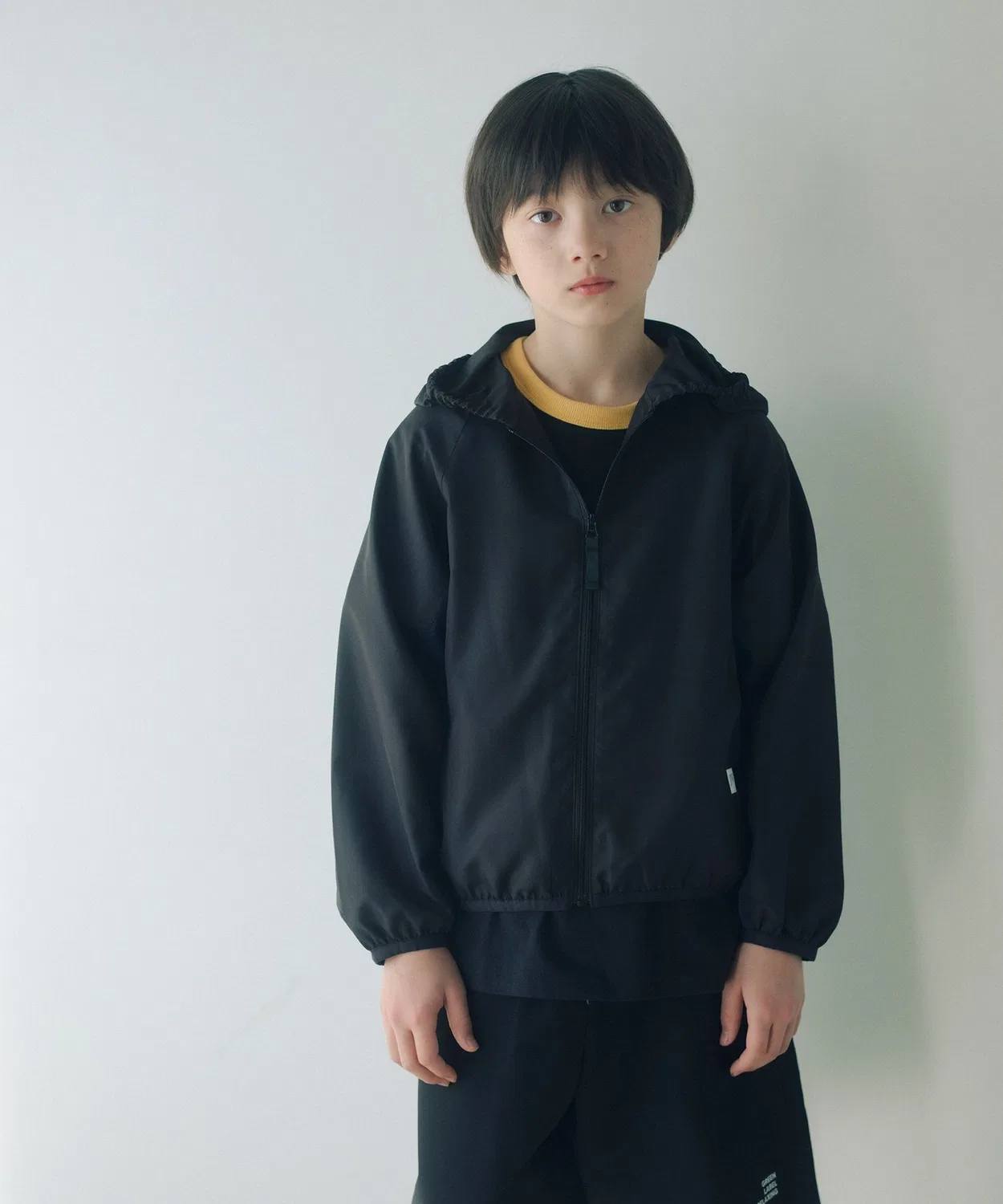 Детская куртка-блузон на молнии с капюшоном, модель Hood Zip Blouson, green label relaxing, Lime — фото 3