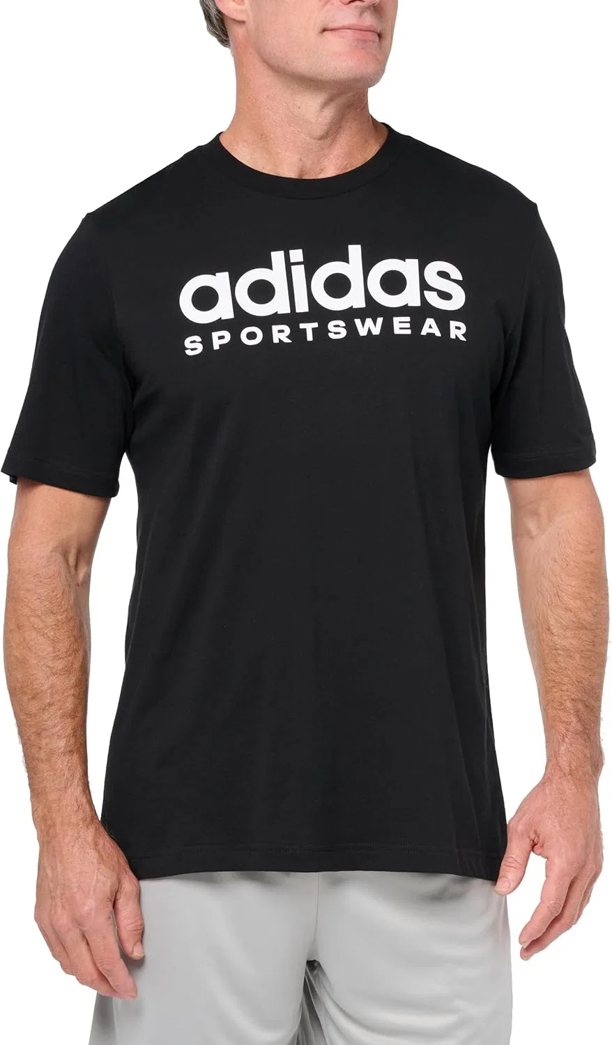Мужская футболка с графическим принтом adidas, Black