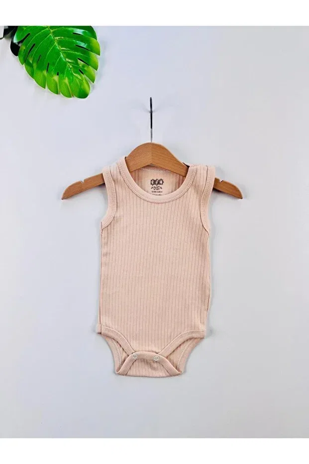 Детское боди для новорожденных без рукавов Efu Baby, Beige — фото 2