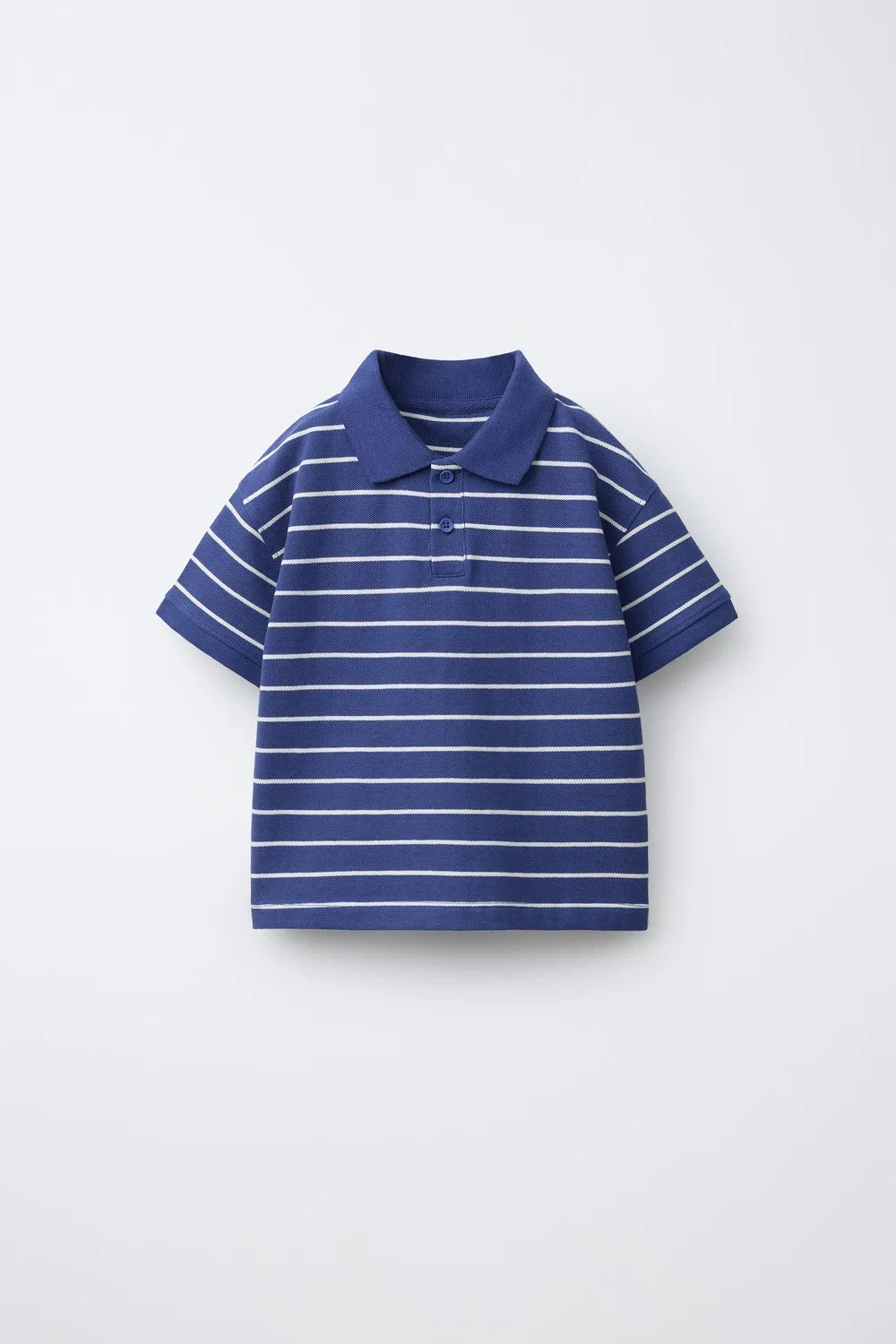 Поло с полосатым принтом ZARA, Blue/White
