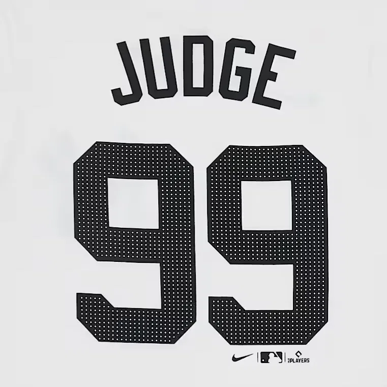 Детская футболка с принтом MLB T Shirt SS25 Aaron Judge White Nike — фото 4