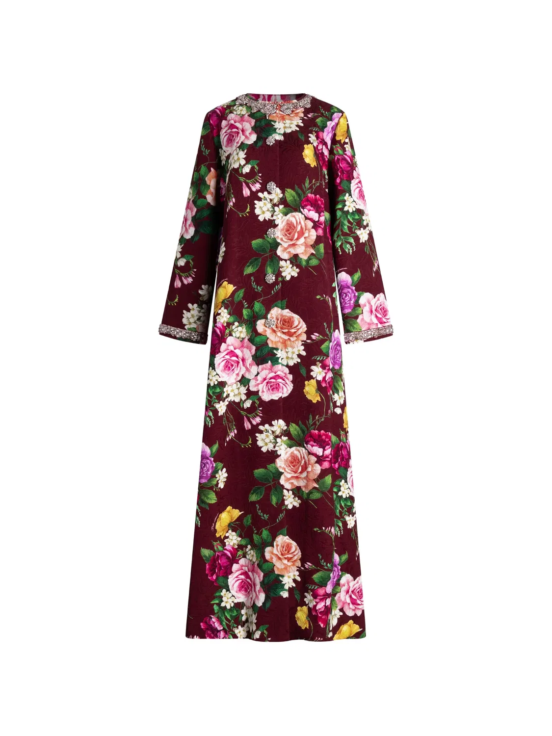 Пальто с цветочным принтом Dolce & Gabbana, красный