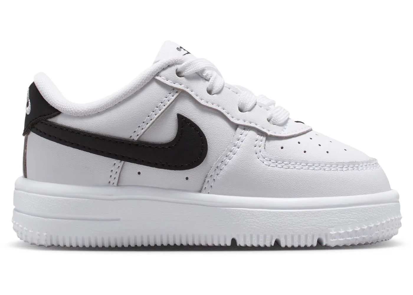 Детские кроссовки с кожаным верхом Nike Force 1 Low, White/Black