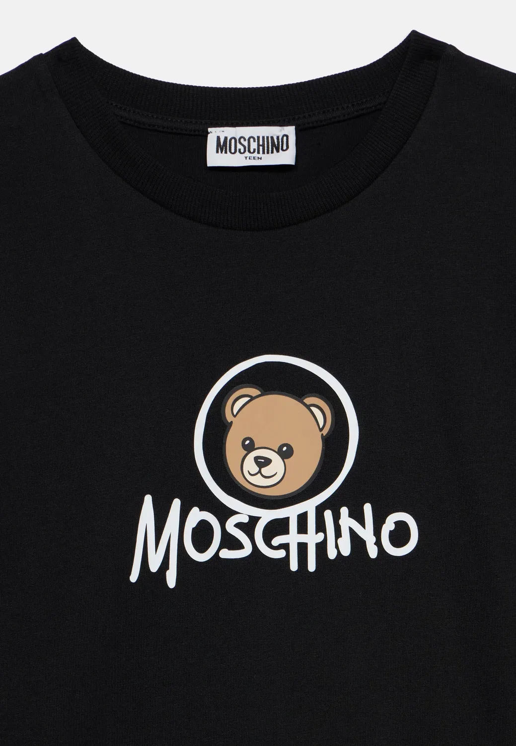 Макси-Футболка унисекс с принтом Moschino, Black — фото 3