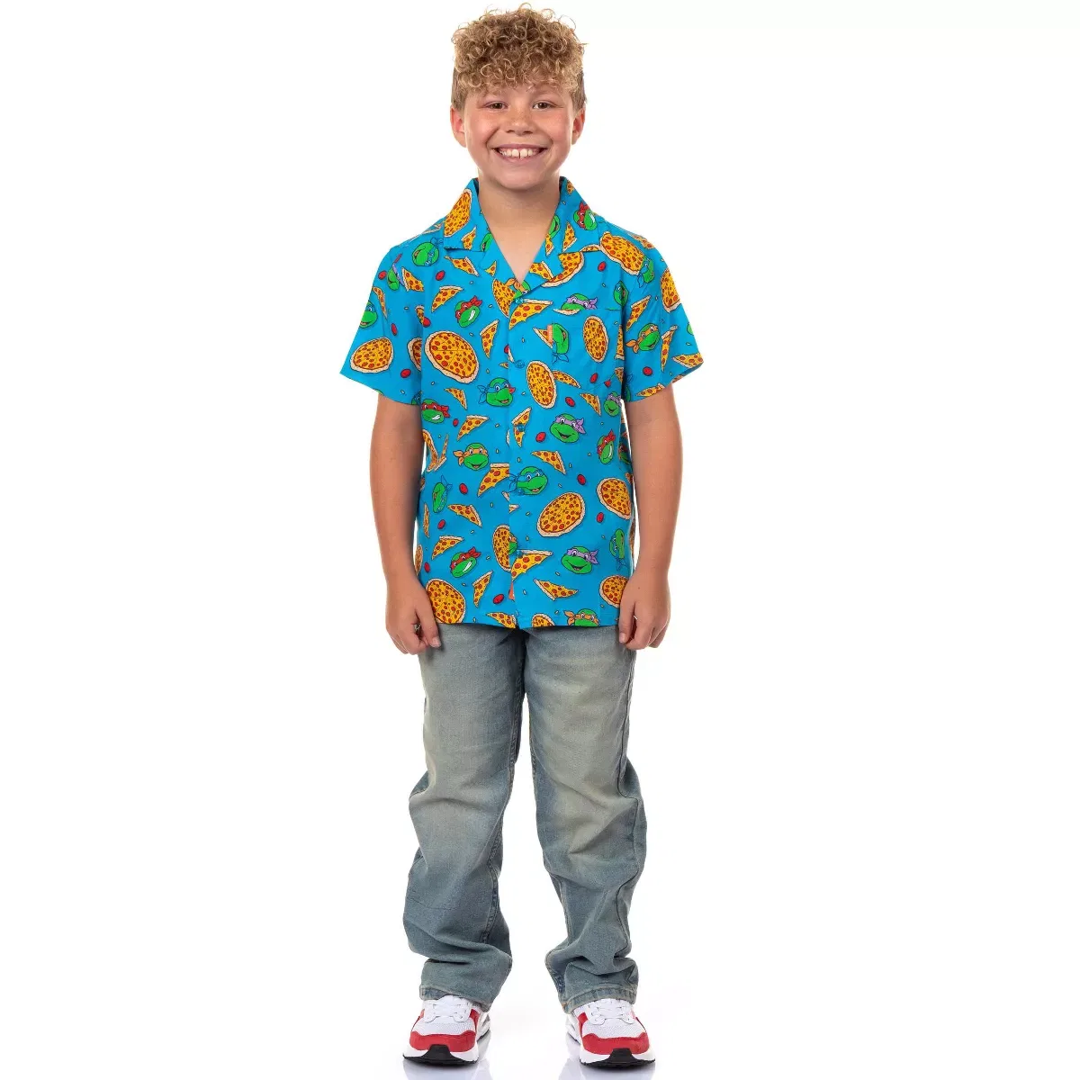 Детская рубашка для мальчиков с принтом Teenage Mutant Ninja Turtles OppoSuits, Blue — фото 4