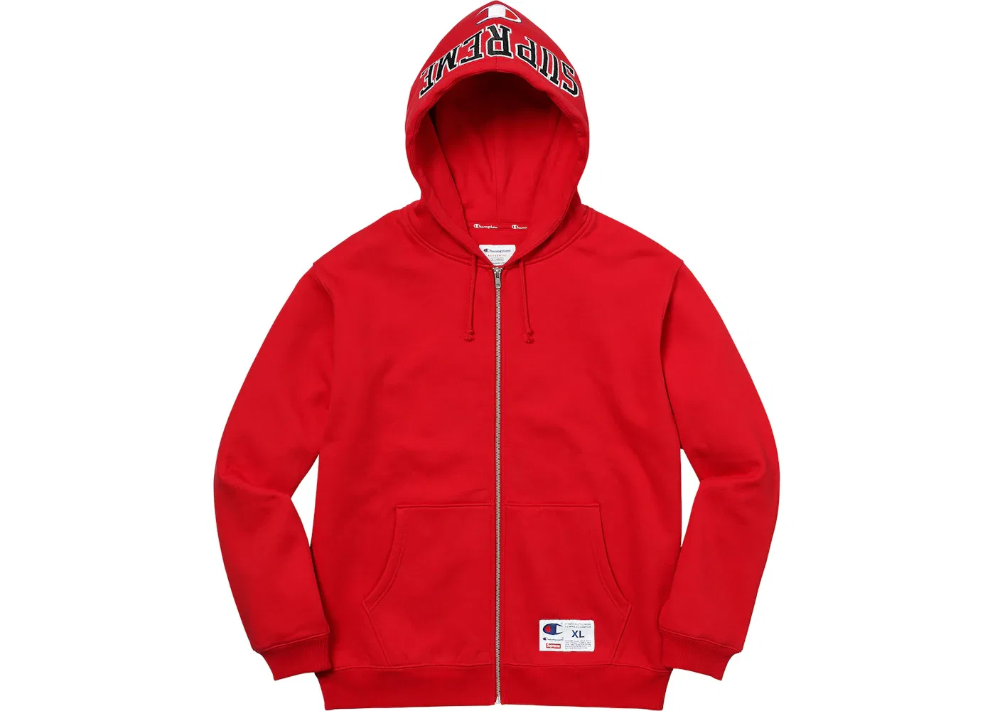 Мужское худи Supreme Champion Arc Logo Zip Up Sweat, красный