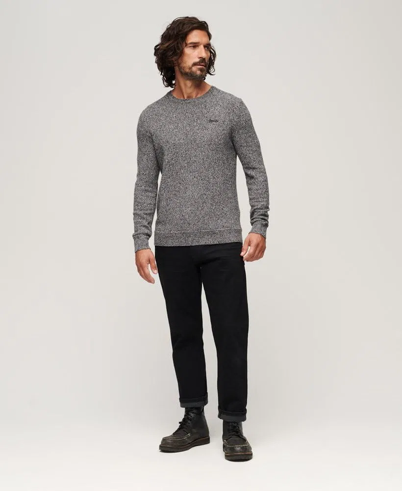 Мужской джемпер с длинным рукавом Essential Slim Fit Superdry, 2-Dark Charcoal Jasper — фото 3