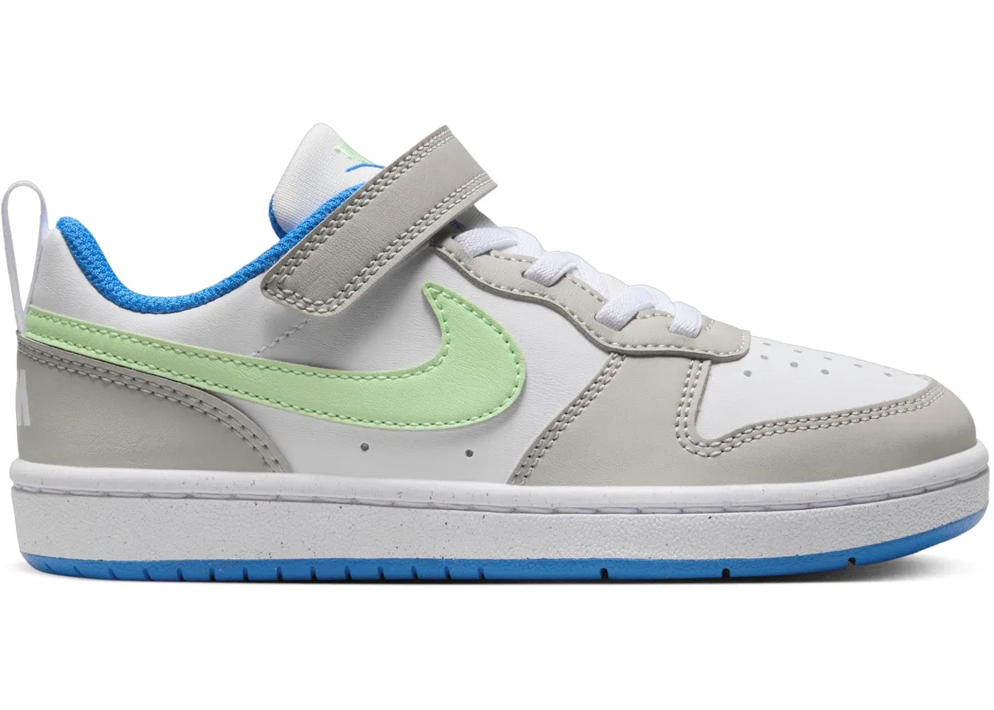 Детские кроссовки Lifestyle Nike Court Borough Low Recraft, Light Iron Ore/White/Photo Blue/Vapor Green