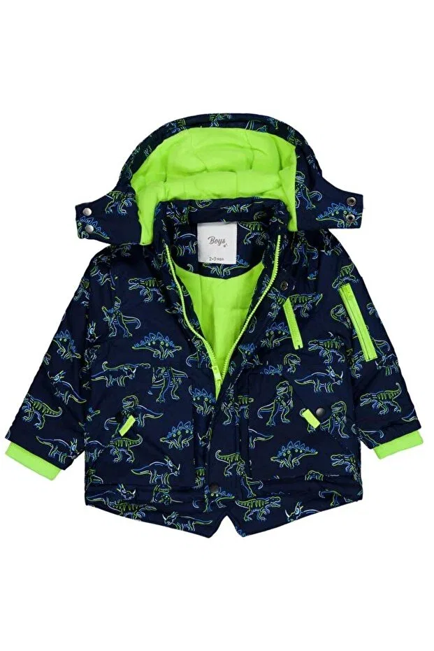 Детское пальто для девочек с принтом Civil Boys, Navy Blue — фото 2