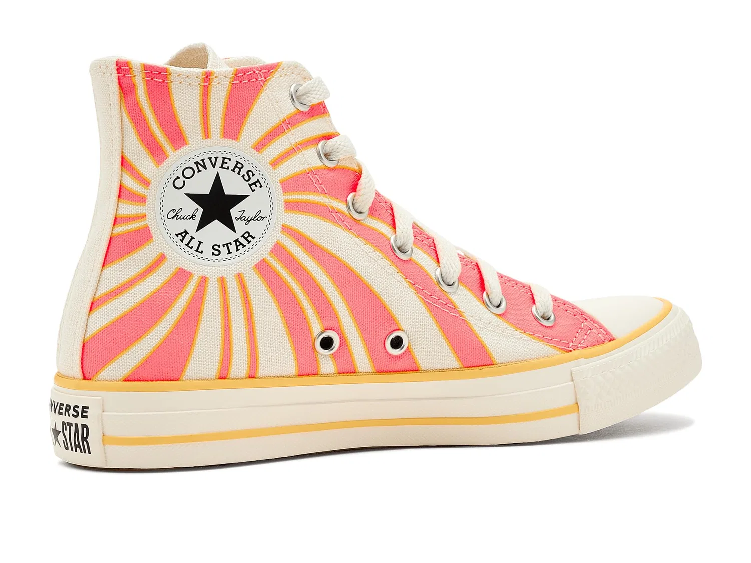 Кроссовки Chuck Taylor All Star Hi (для больших детей) Converse Kids, Egret/All Heat/Sunny Outlook — фото 4