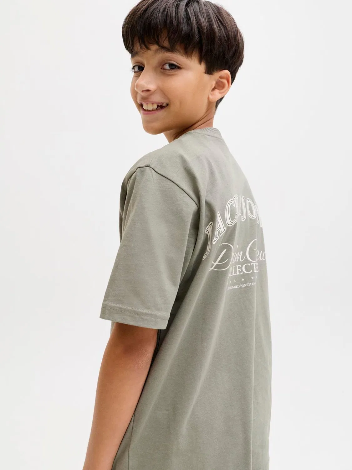 Футболка с принтом Jack & Jones Junior, зеленый — фото 3