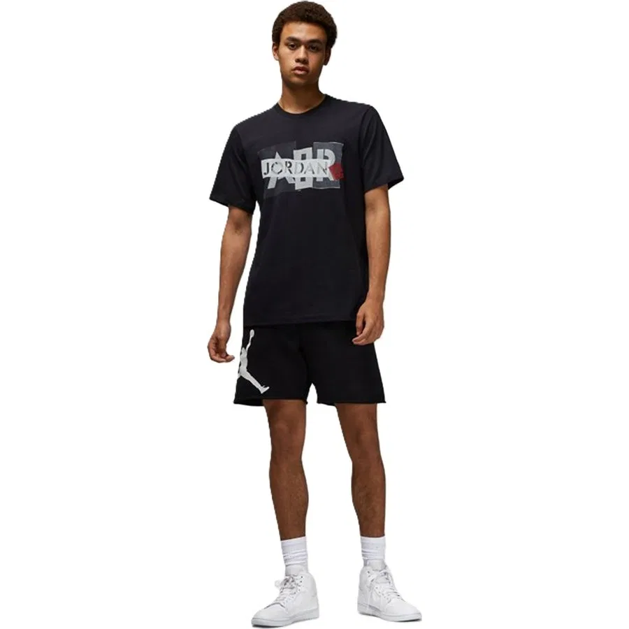 Футболка с коротким рукавом и принтом Air Jordan M Brand Graphics Ss Crew Nike, Черный — фото 4