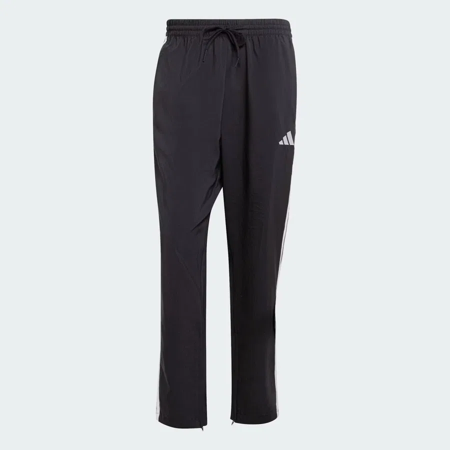 Спортивные брюки с эластичным поясом на шнурке, модель M STNFRD OPT 3S BLACK/WHI, adidas, Черный — фото 4