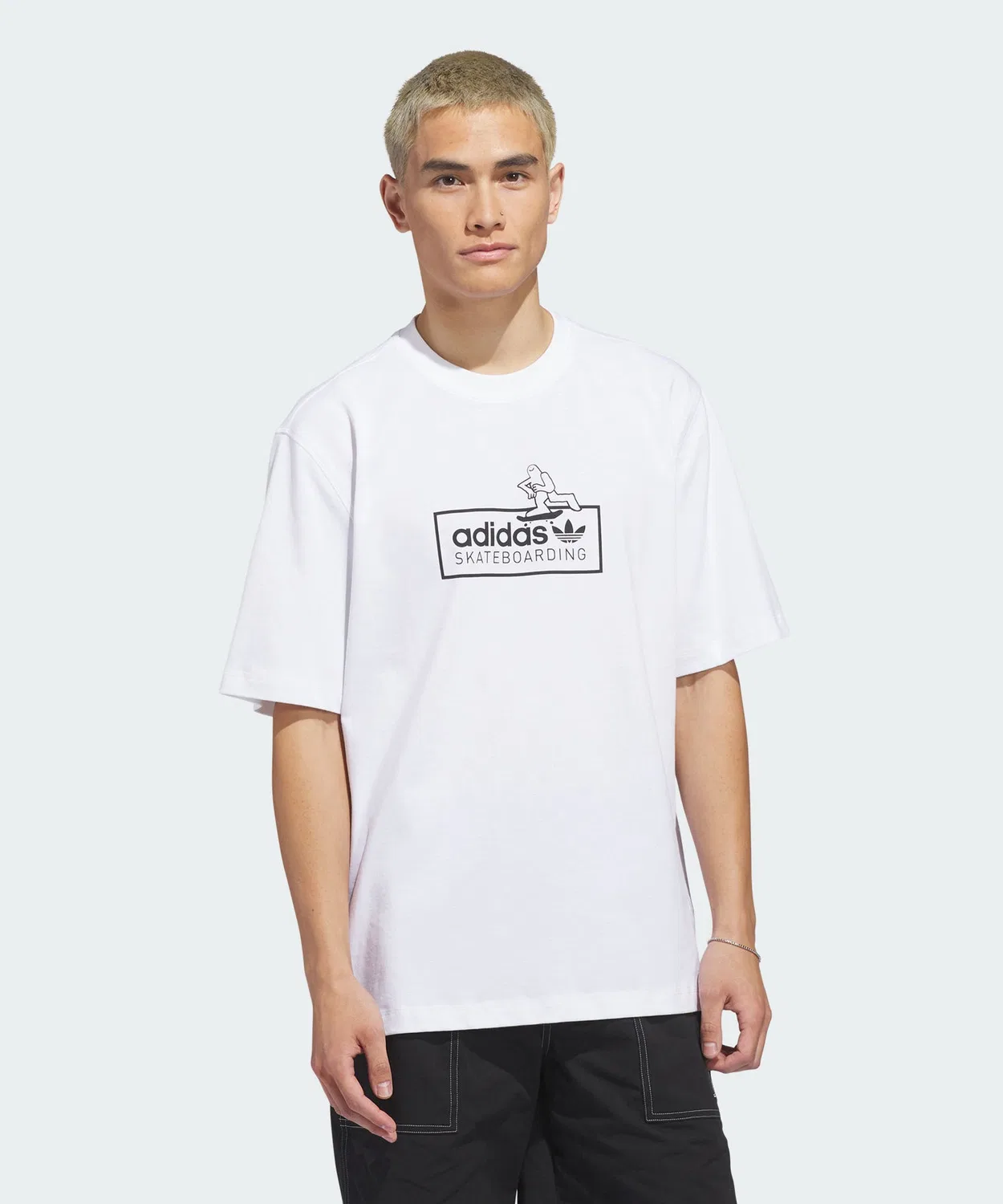 Мужская футболка свободного кроя с принтом Mark Gonzales Adidas, Белый — фото 3