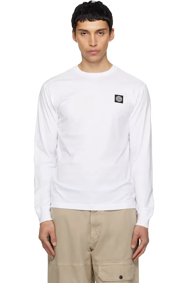 Белая футболка из хлопкового трикажа 2100031 60/2 Stone Island