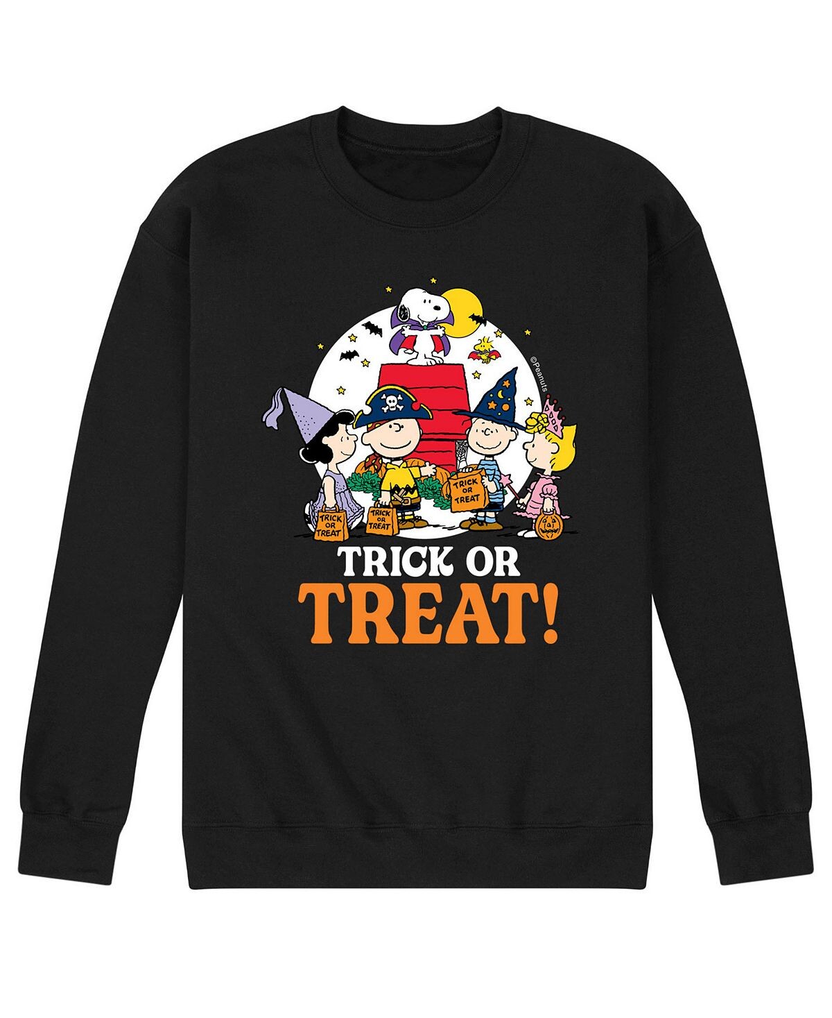 

Мужская флисовая футболка peanuts trick or treat AIRWAVES, черный