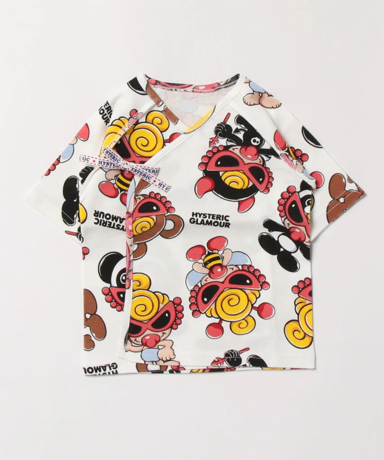 Детский боди-комбинезон с коротким рукавом и принтом PLUMP MINI HYSTERIC MINI, White