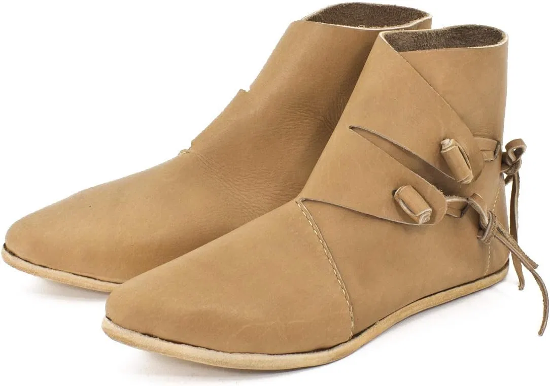 Vehi Mercatus Туфли Viking Shoes or Medieval Shoes for Men and Women Natural Brown