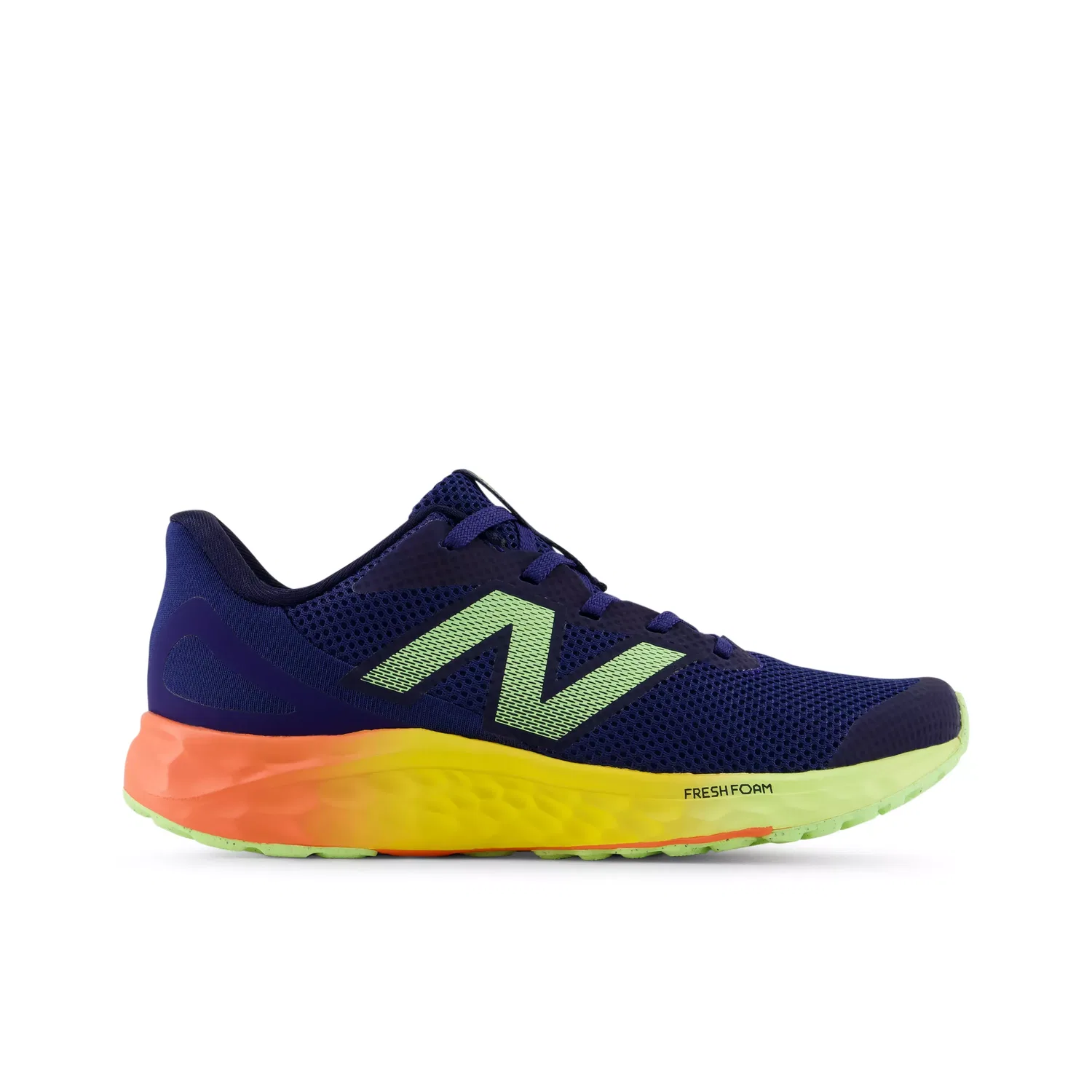 Детские кроссовки для мальчиков с дышащей сеткой Fresh Foam Arishi v4 Lace New Balance, Blue Oyster With Afterglow And Tangerine Heat