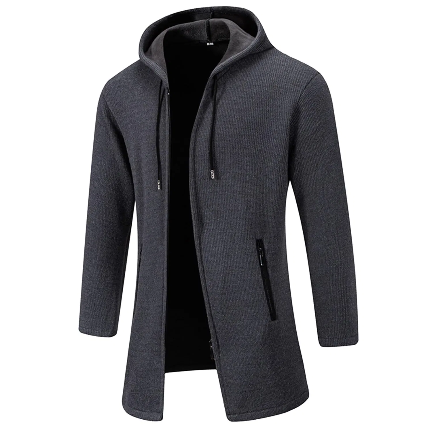 Мужское хлопковое пальто с капюшоном Di Lana, 2-Dark Gray-e