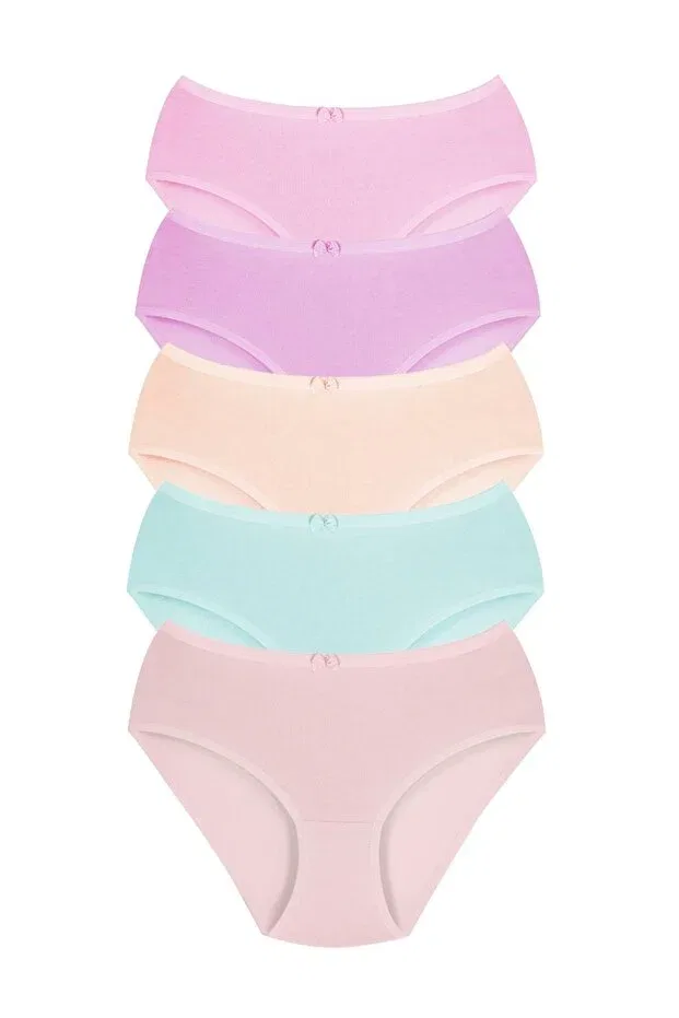 Детские трусы для девочек хлопковые комплект 5 шт 022 girl's basic mix 5-piece panties pack Newlilla, Mix Colors