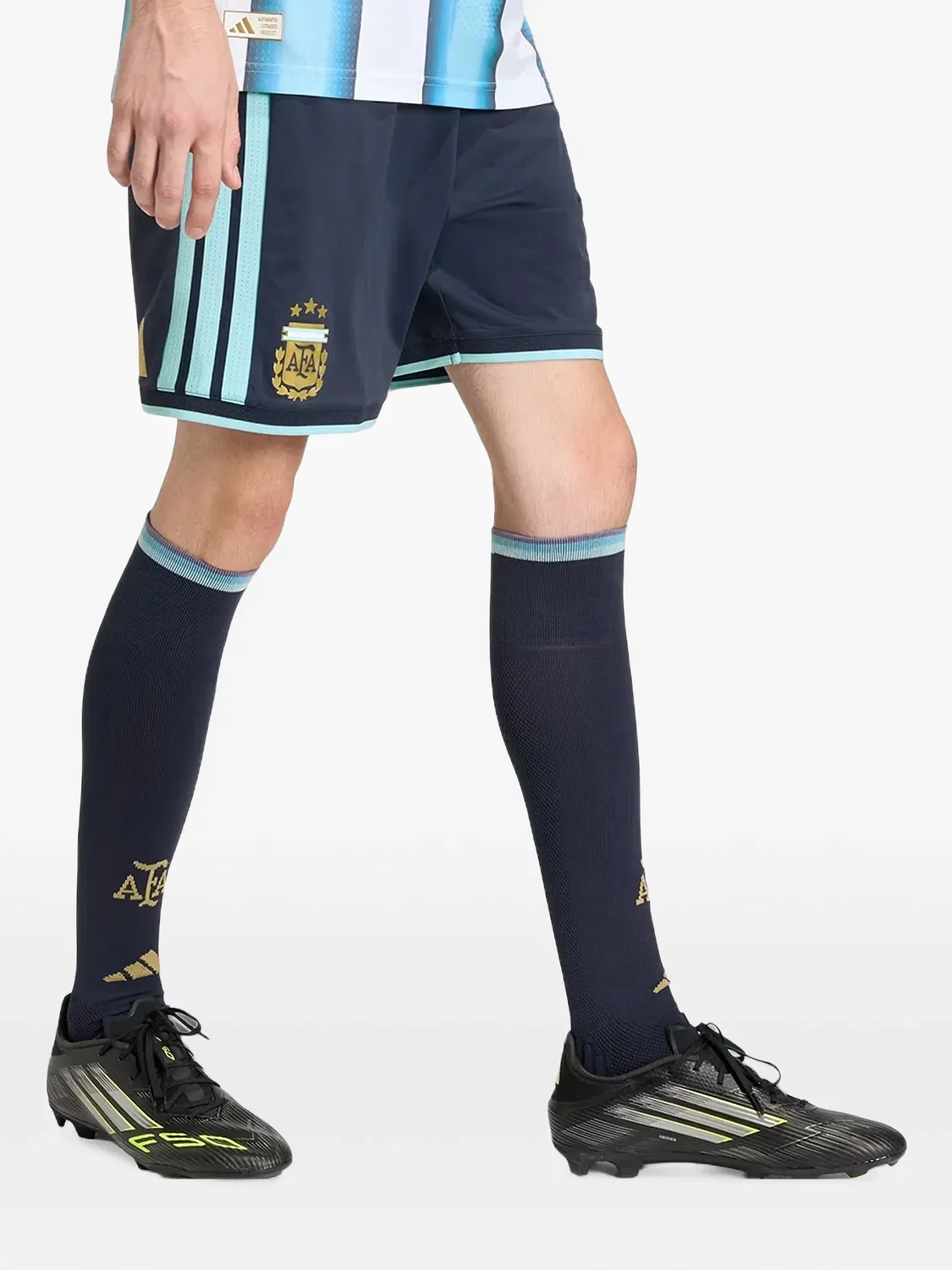 Шорты Argentina 26 Home Authentic с логотипом Adidas, синий — фото 2