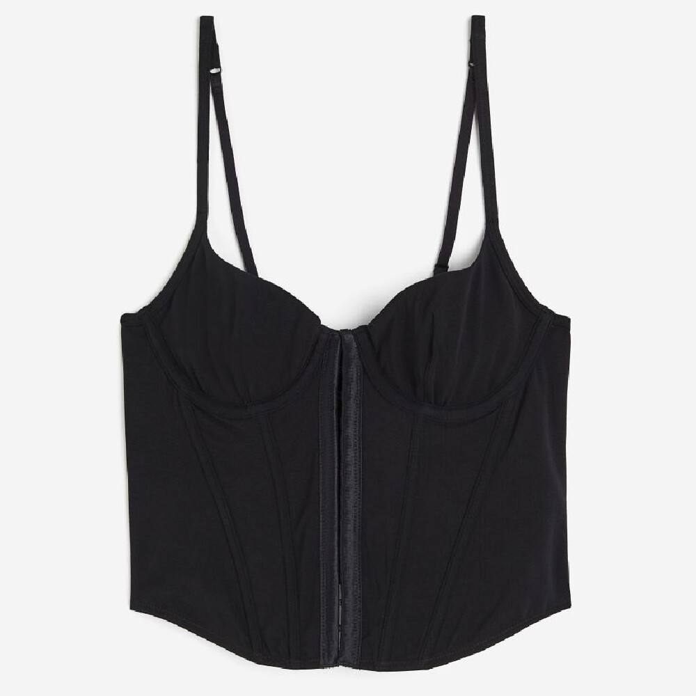 

Топ H&M Unpadded Cotton, черный