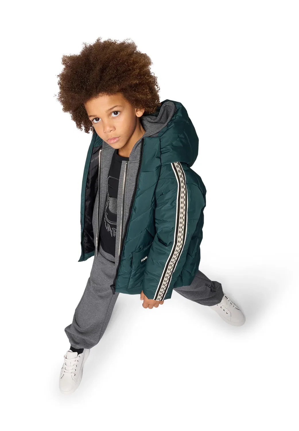 Doudoune унисекс - зимняя куртка Karl Lagerfeld Kids, Dark Green