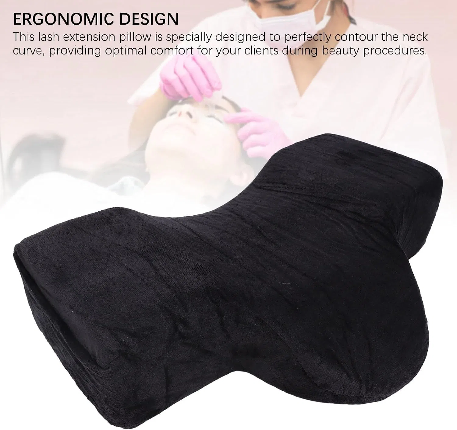 U-образная подушка для ресниц из Memory Foam, Saluaqui, Schwarz — фото 2