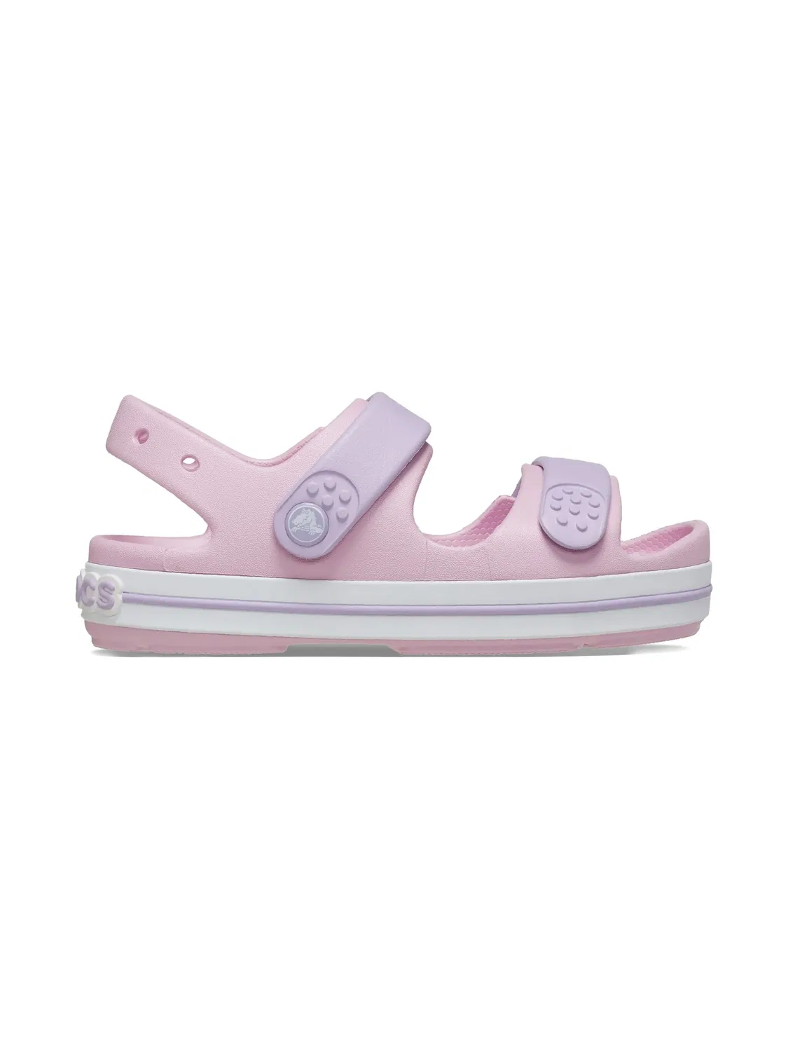 Двухцветные сандалии Crocs, розовый