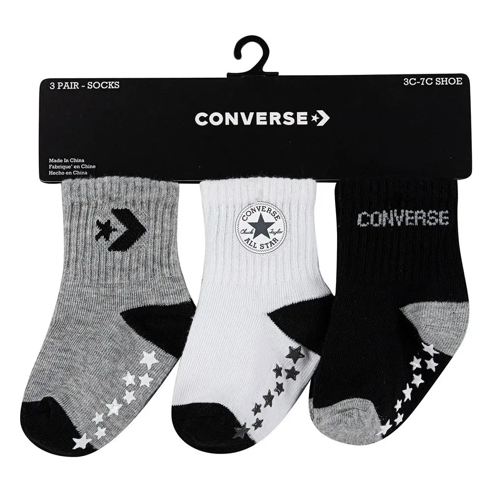Комплект носков Star Gripper, 3 пары Converse Kids, мультиколор — фото 3