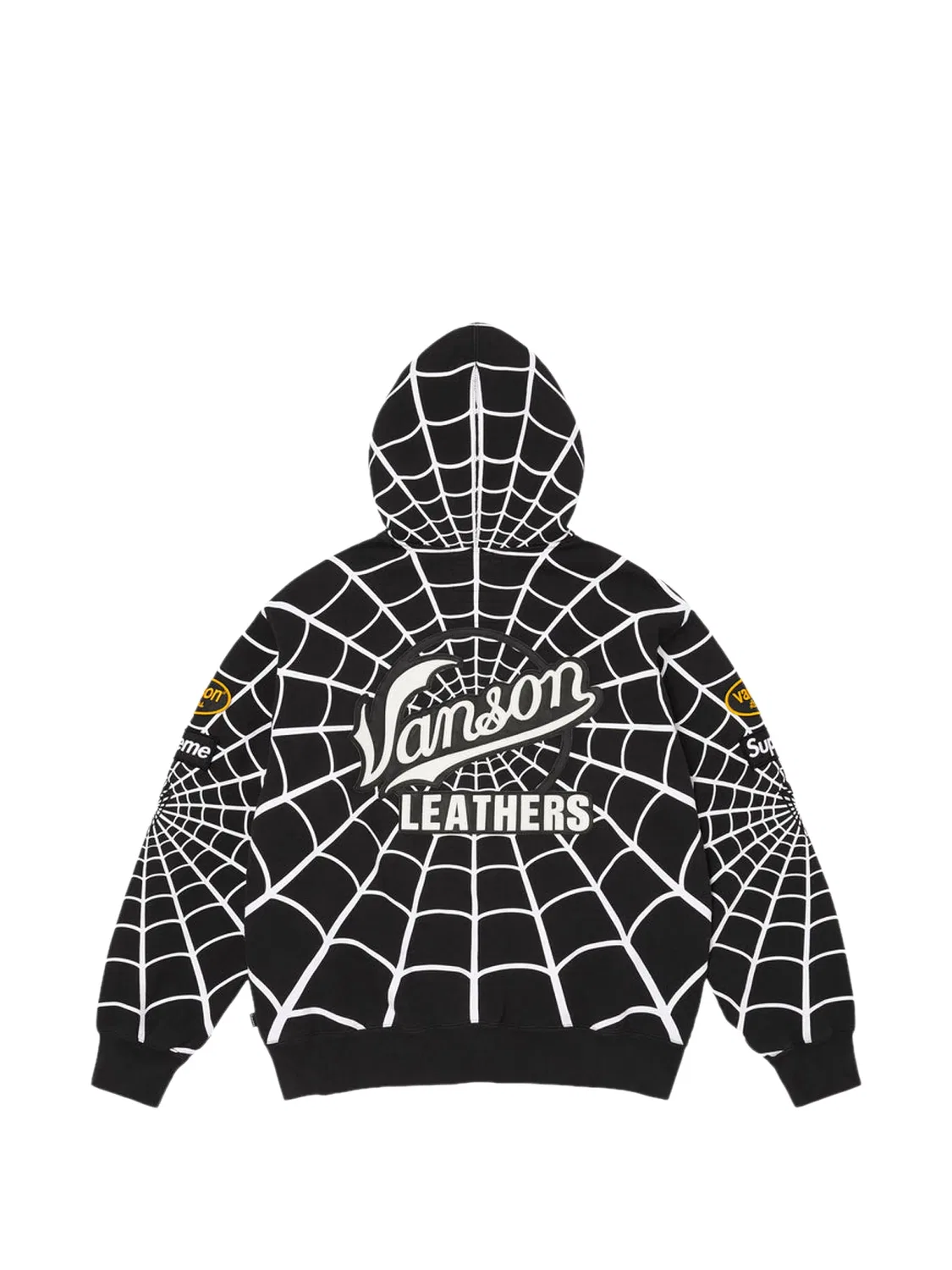 Худи с принтом Spider-Man из коллаборации с Vanson Leathers x Marvel Supreme, черный — фото 2