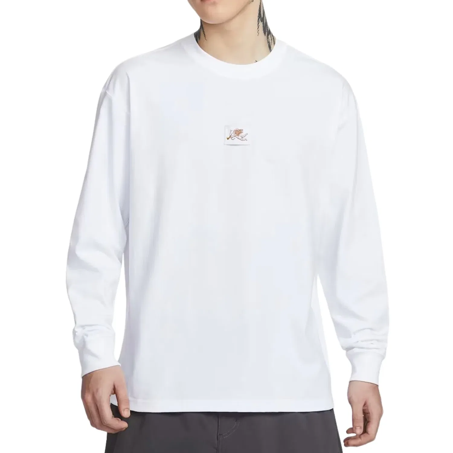 Мужская футболка Sportswear Long-Sleeve T-Shirt 'White' Nike, белый — фото 2