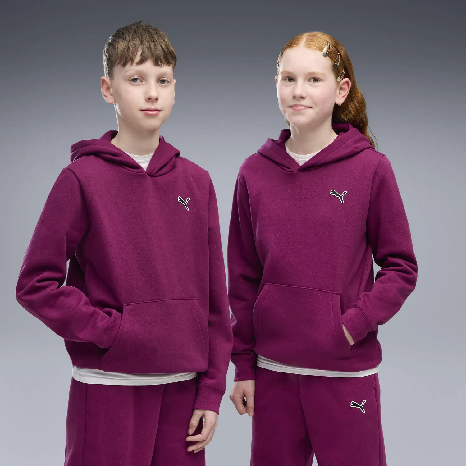 Детское худи из флиса с капюшоном Essentials Elevated Puma, Fuchsienrosa — фото 2