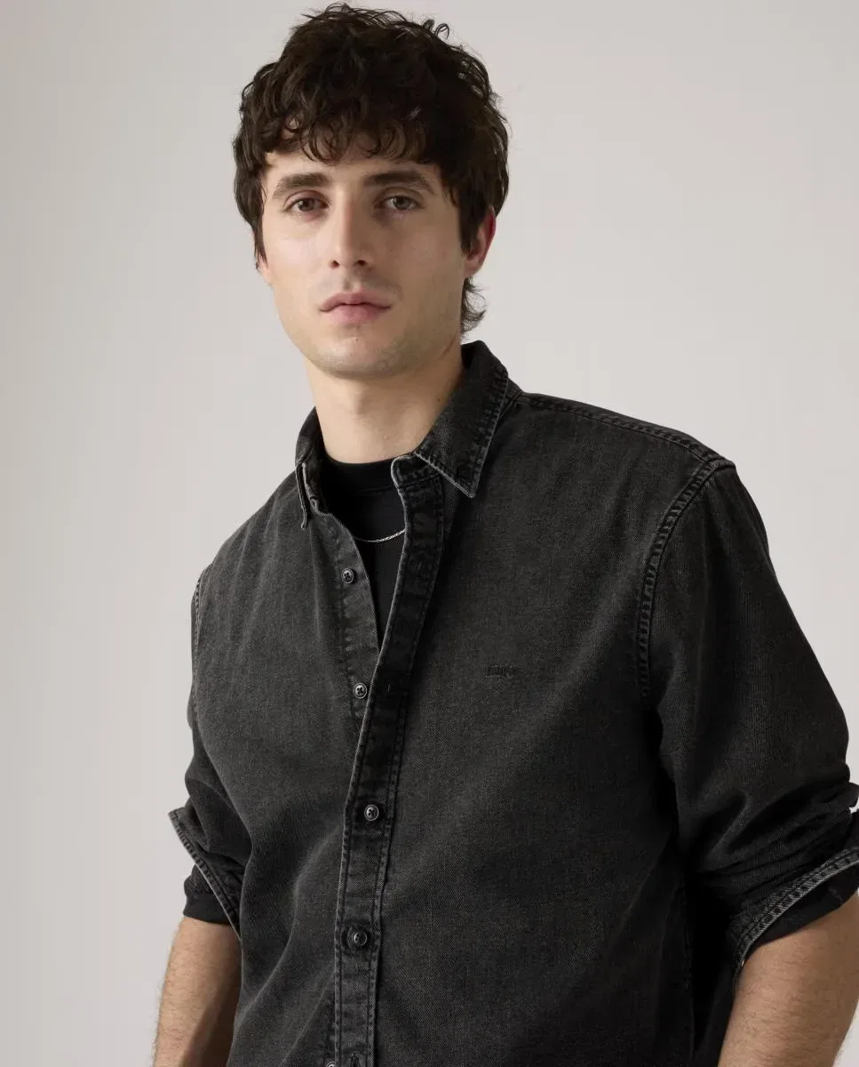 Мужская джинсовая рубашка с длинным рукавом Levi's, Gris Oscuro — фото 3