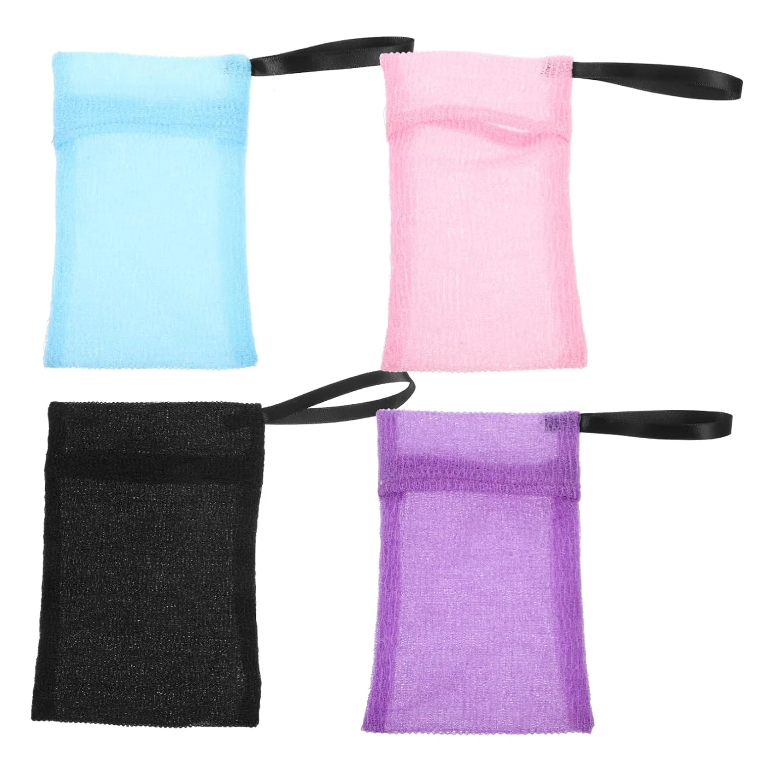Набор мочалок для мыла IWOWHERO, 4 шт, Nylon, various colours