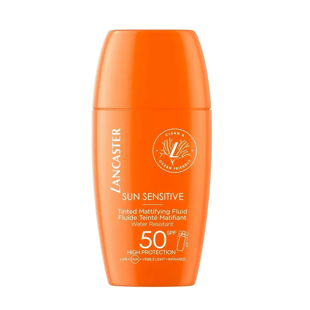 Матирующий тонированный флюид SPF50 Lancaster, оранжевый