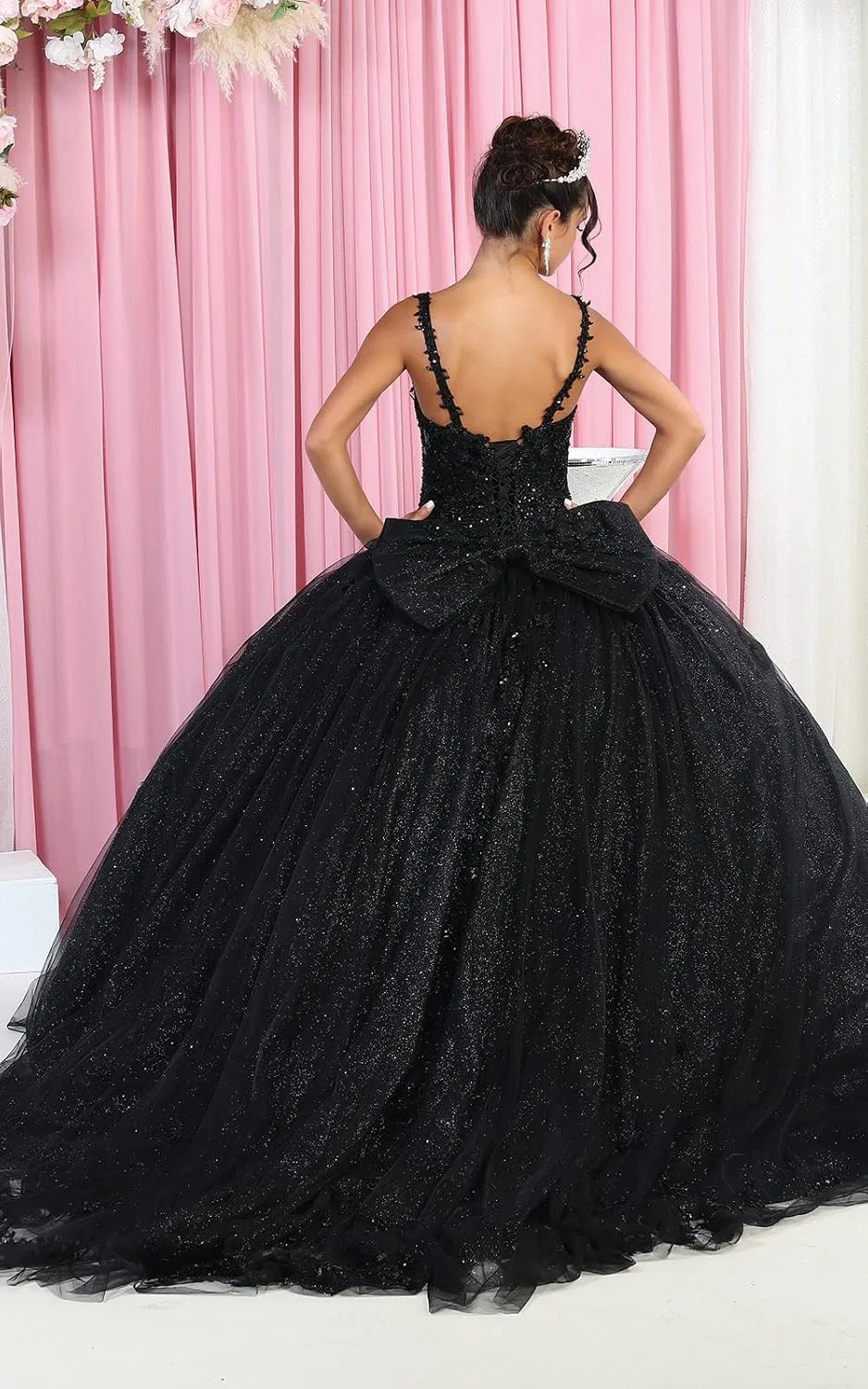 Платье бальное с вышивкой Sweet 16 Ball Gown, Black — фото 2