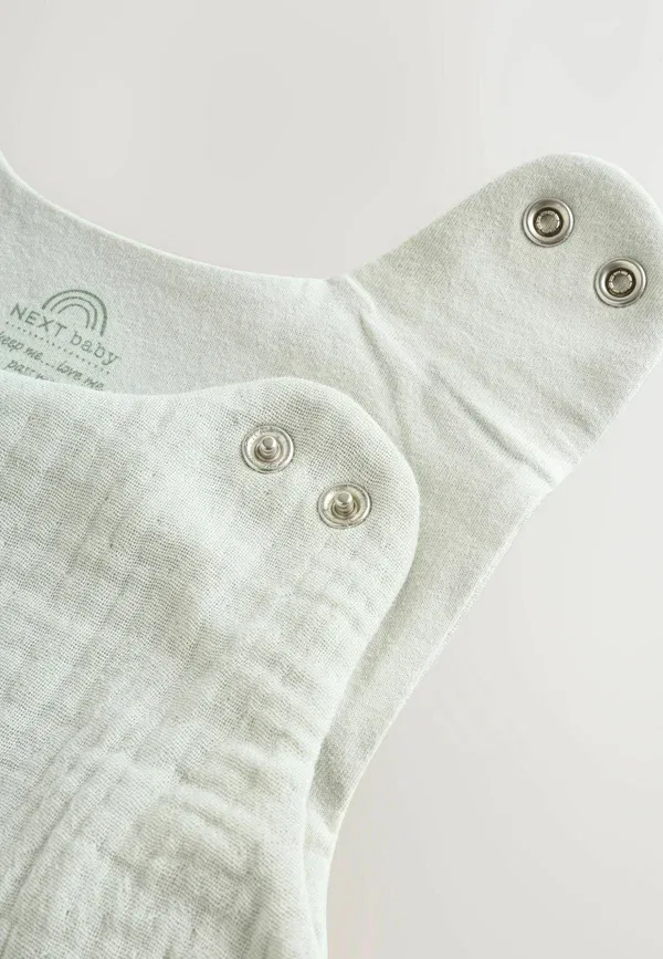 Детский спальный мешок из хлопка Regular fit Next sage green, зеленый — фото 3
