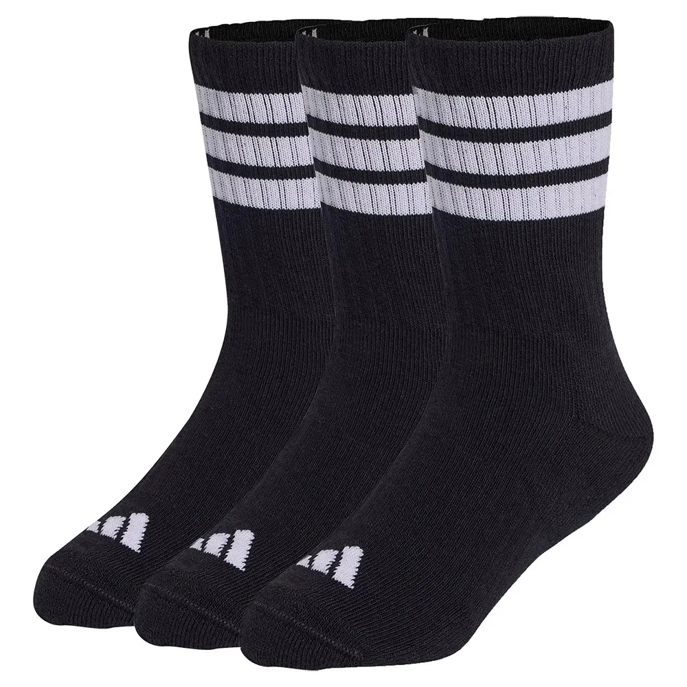 Детские носки с полной амортизацией Adidas 3 Stripes Cushioned Sportswear, Black