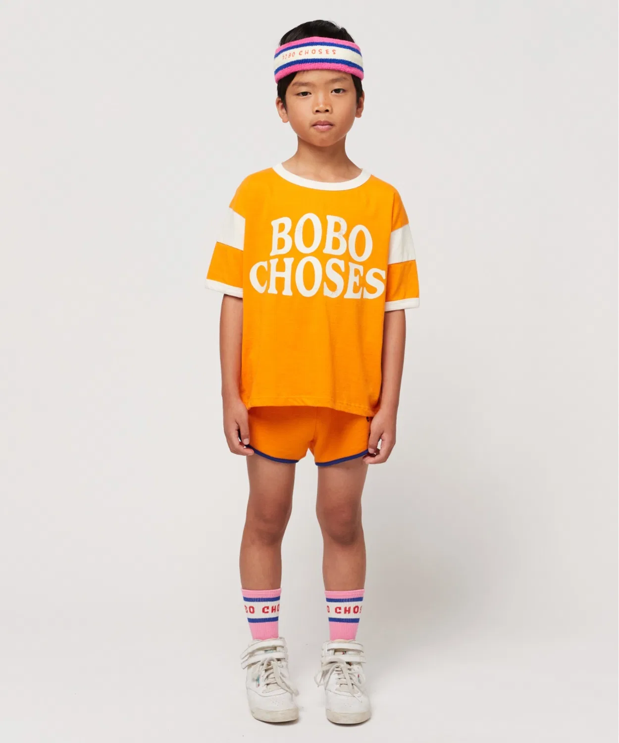Детские шорты из органического хлопка, оранжевые BOBO CHOSES, Orange — фото 3