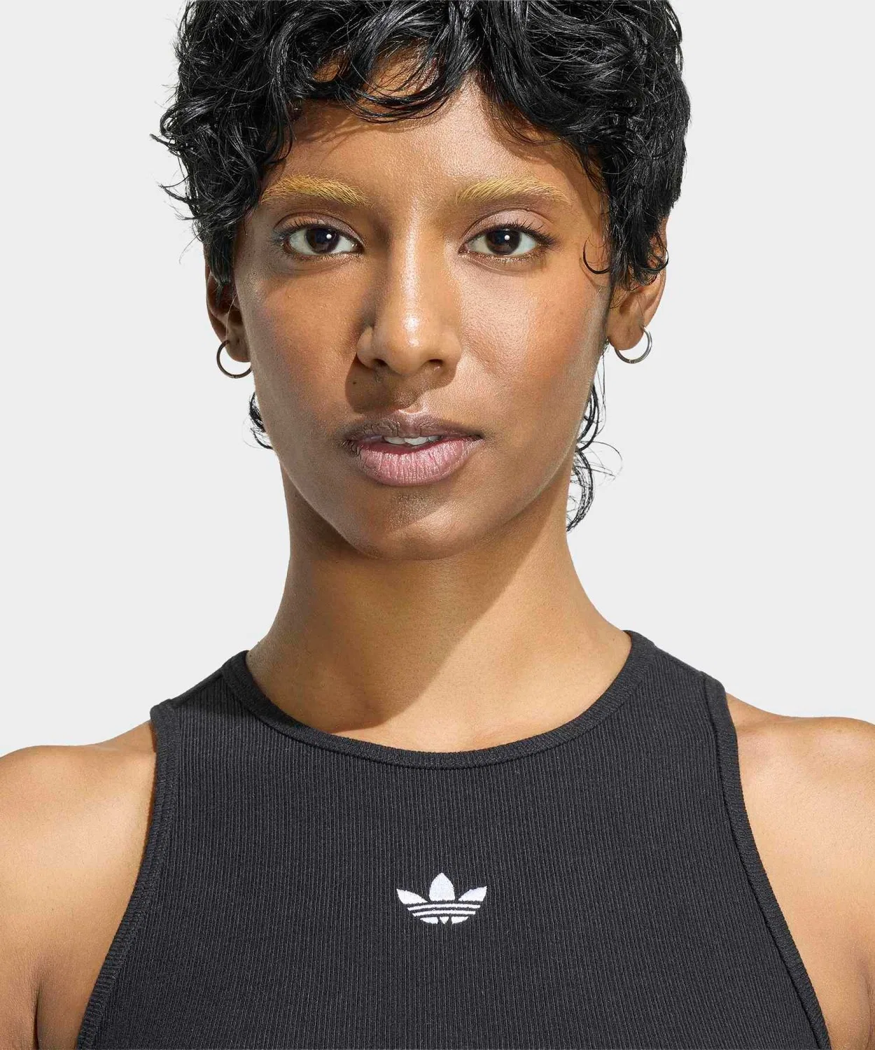 Женский топ без рукавов Essential Rib Tank Top Adidas Originals, Black — фото 3