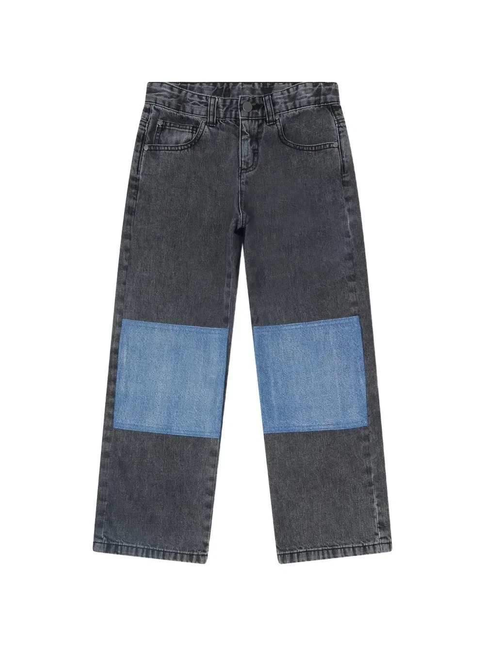 Джинсы в стиле пэчворк Stella McCartney Kids, черный