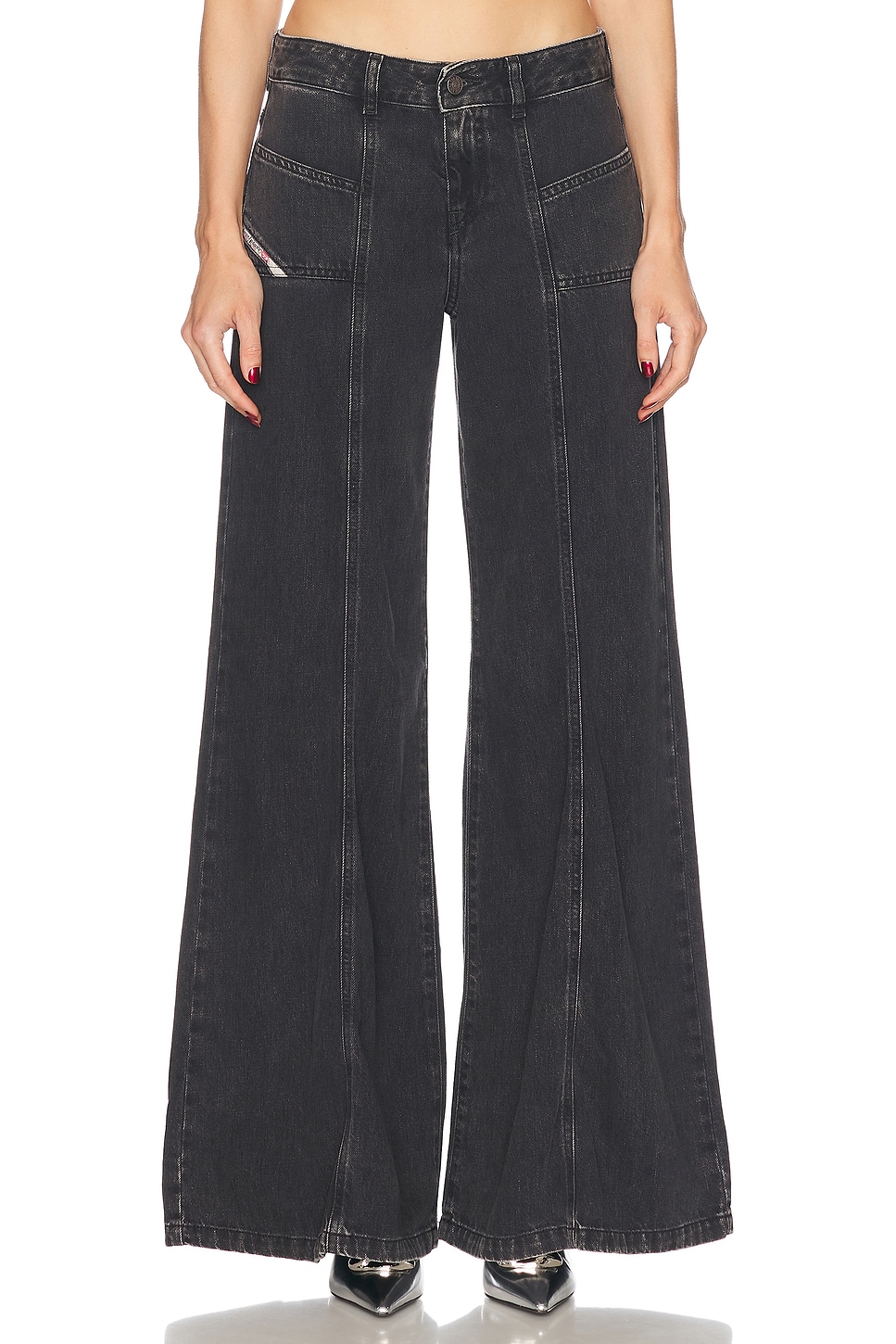 

Джинсы с расклешенными штанинами средней посадки Diesel, Dark Blue